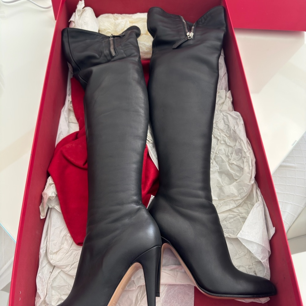 Valentino Garavani Black Over the Knee Boots